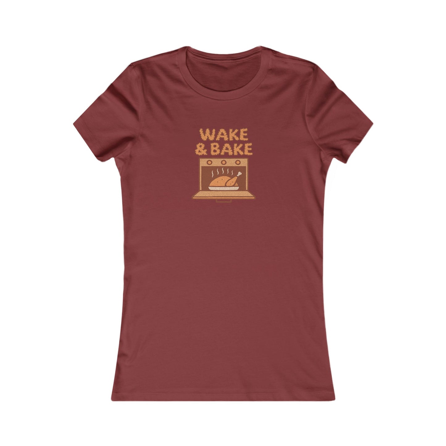 Wake & Bake — Retro Thanksgiving Turkey Women's Tee (Dark)