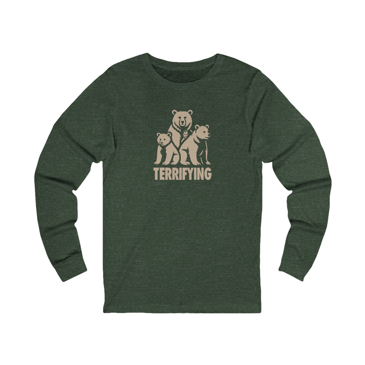 Bears Are Terrifying — Retro Silhouette Long Sleeve (Dark)