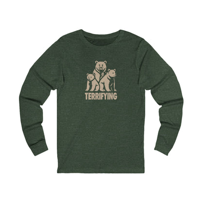 Bears Are Terrifying — Retro Silhouette Long Sleeve (Dark)
