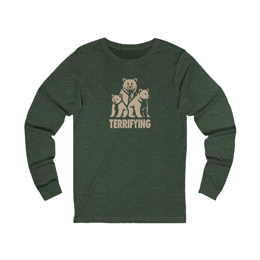 Bears Are Terrifying — Retro Silhouette Long Sleeve (Dark)