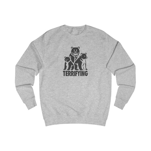 Bears Are Terrifying — Retro Silhouette Sweatshirt (Light)
