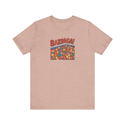 Bazinga! Ball Pit — Big Bang Theory Retro Tee (Light)