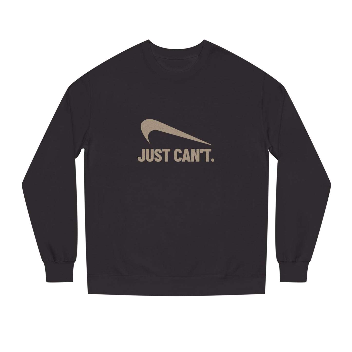 Just Can’t Athletic Parody — Retro Workout Sweatshirt (Dark)