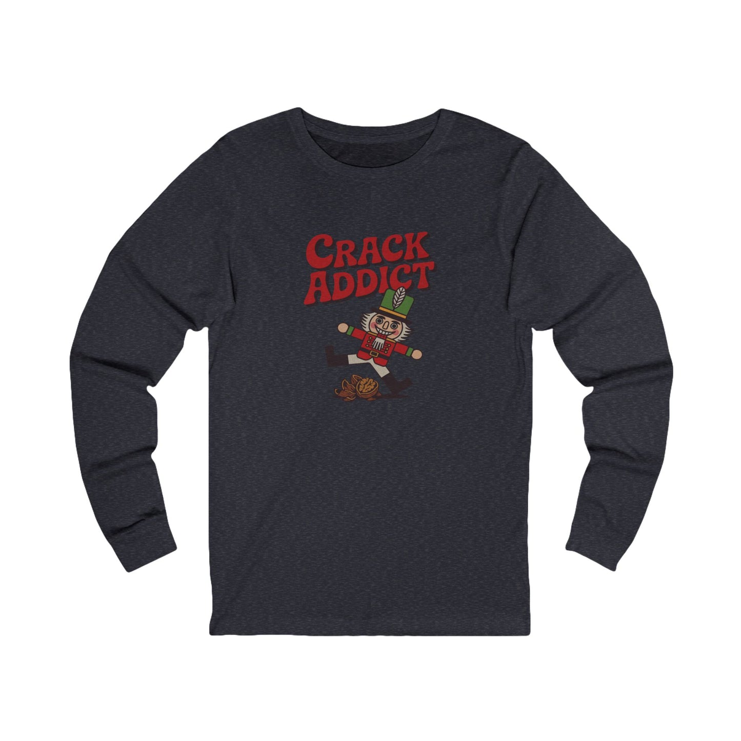 Crack Addict Nutcracker (Unhinged Remix) — Retro Long Sleeve (Dark)