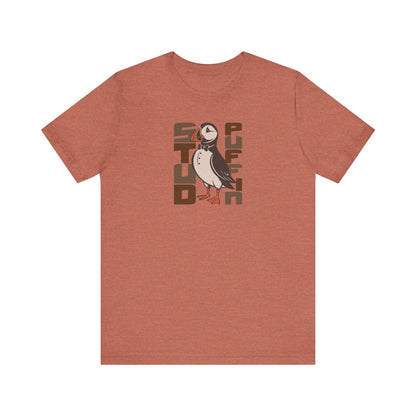 Stud Puffin, Licensed to Chill – Spy-Bird Retro Tee (Light)