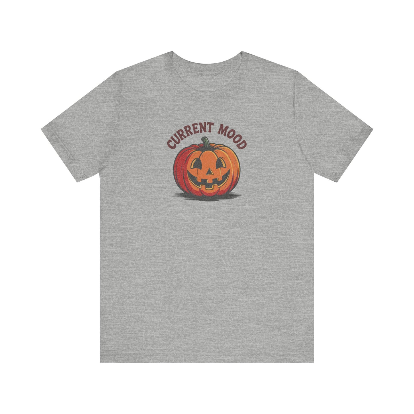 Current Mood (Classic Pumpkin) — Retro Halloween Tee (Light)