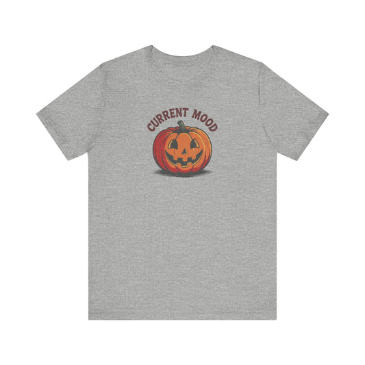 Current Mood (Classic Pumpkin) — Retro Halloween Tee (Light)