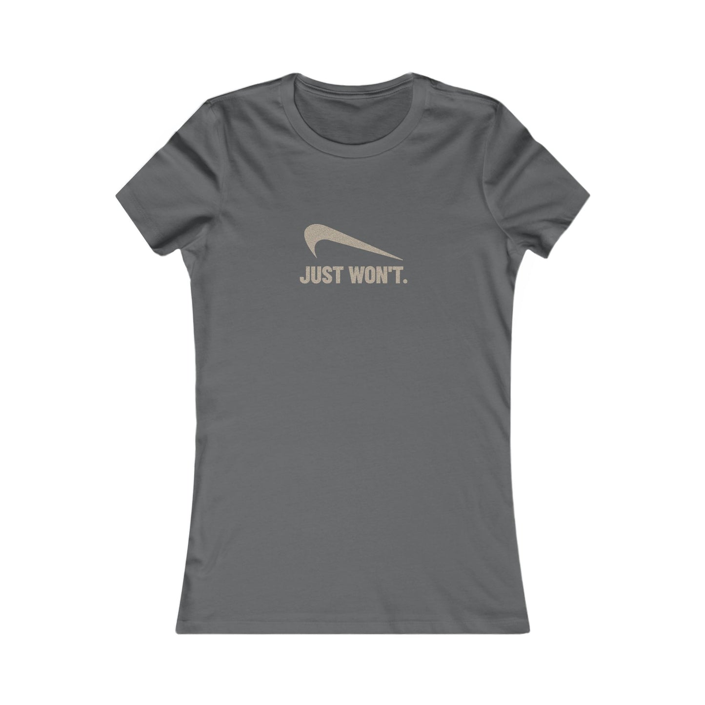 Just Won’t Athletic Parody — Retro Workout Women's Tee (Dark)
