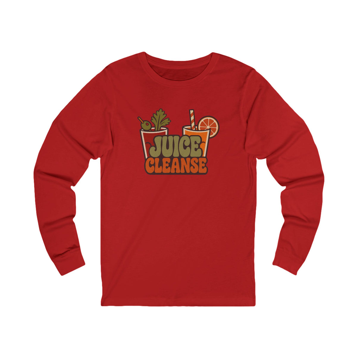 Juice Cleanse Liquid Diet — Boozy Brunch Retro Long Sleeve (Light)