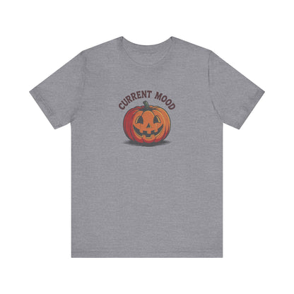 Current Mood (Classic Pumpkin) — Retro Halloween Tee (Light)