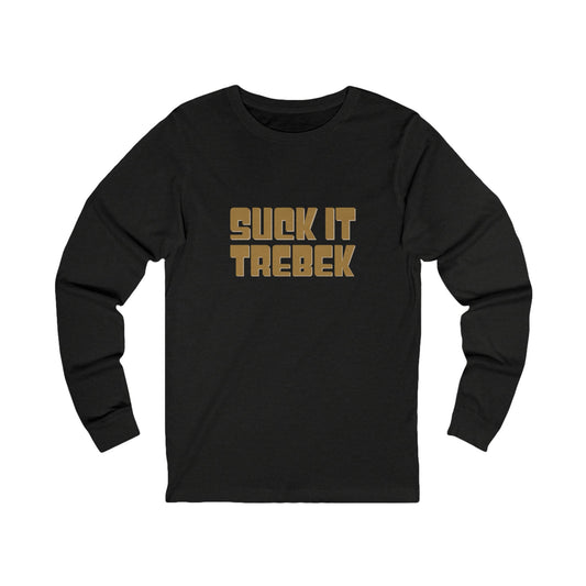 Suck It Trebek — SNL Celebrity Jeopardy Sketch Retro Long Sleeve (Dark)