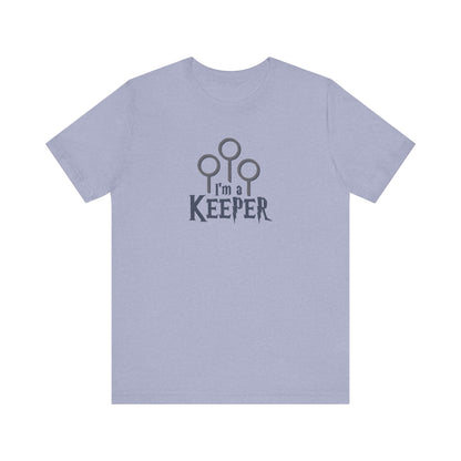 I’m a Keeper — Harry Potter Quidditch Retro Tee (Light)