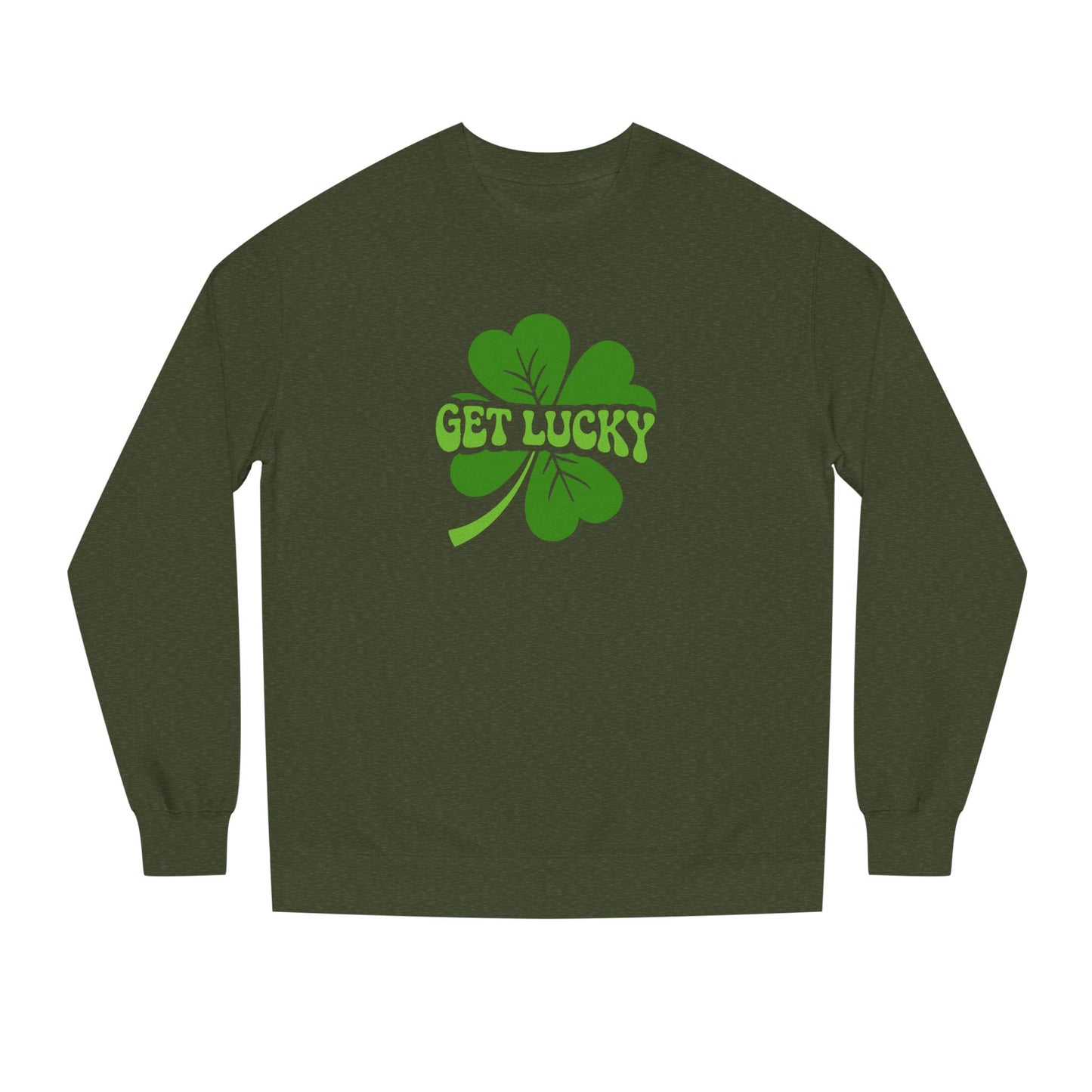I’m Up All Night to Get Lucky — St. Patrick's Retro Sweatshirt (Dark)