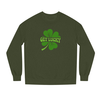 I’m Up All Night to Get Lucky — St. Patrick's Retro Sweatshirt (Dark)