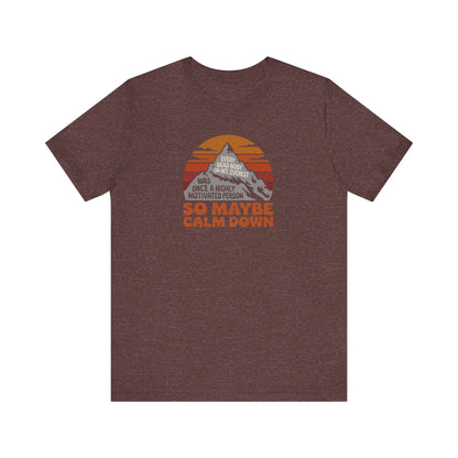 Everything in Moderation (Especially Fitness) – Mount Everest Retro Tee (Dark)