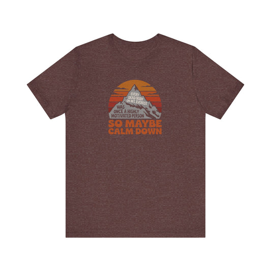 Everything in Moderation (Especially Fitness) – Mount Everest Retro Tee (Dark)