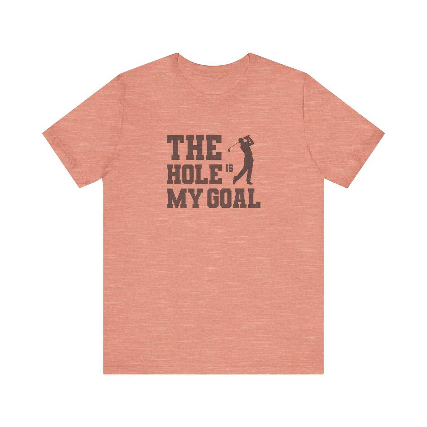 The Hole Is My Goal — Golf Silhouette Retro Tee (Light)
