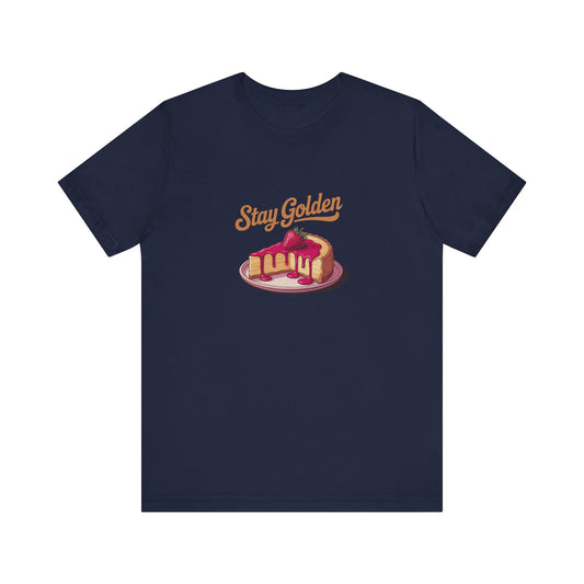 Stay Golden — Retro Cheesecake Graphic Tee (Dark)