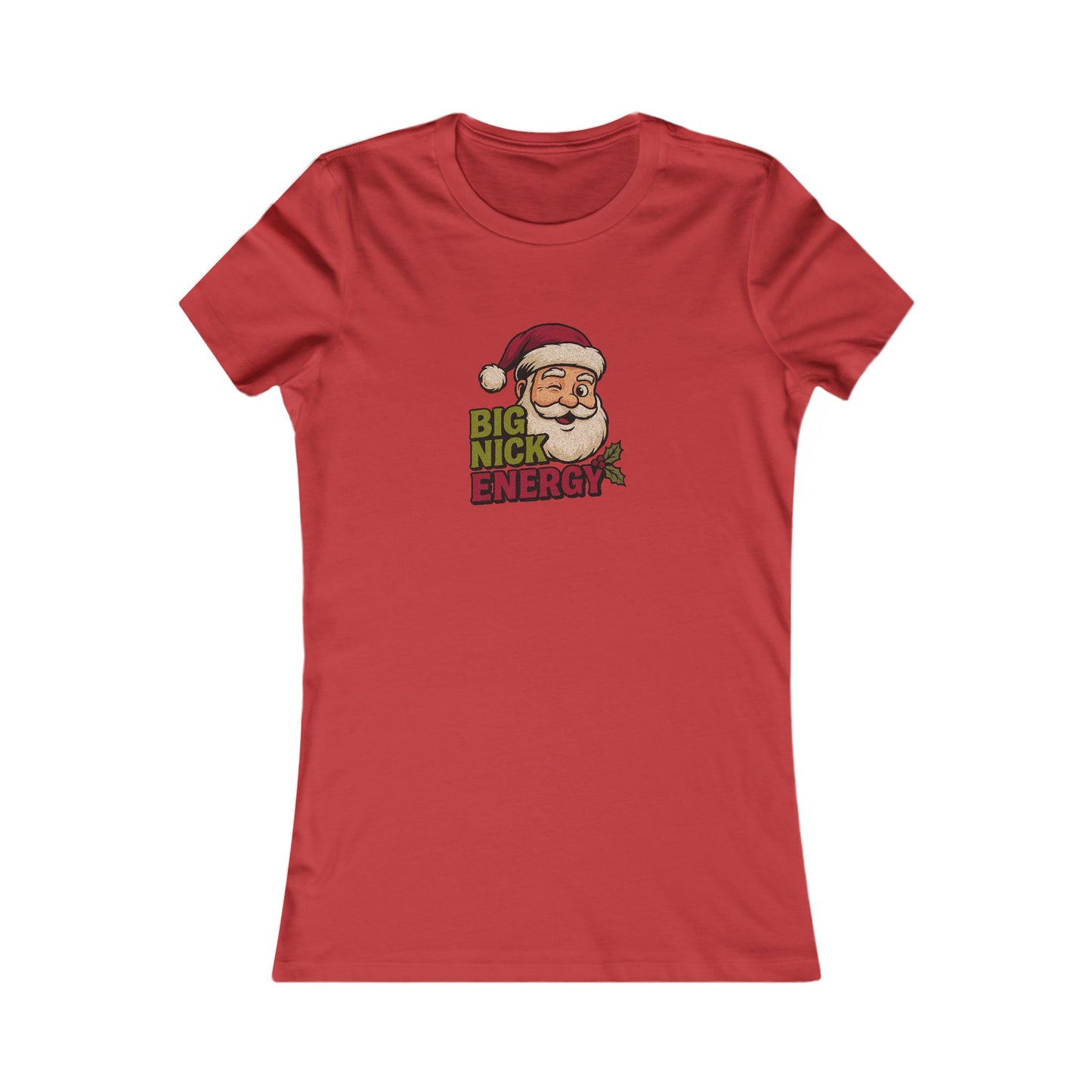 Big Nick Energy — Retro Santa Christmas Women's Tee (Light)