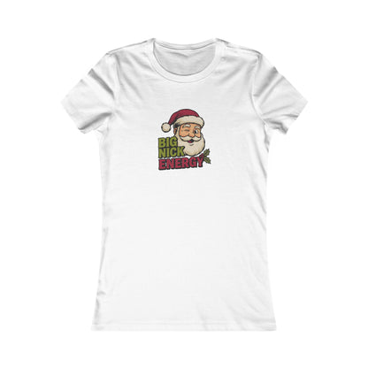 Big Nick Energy — Retro Santa Christmas Women's Tee (Light)