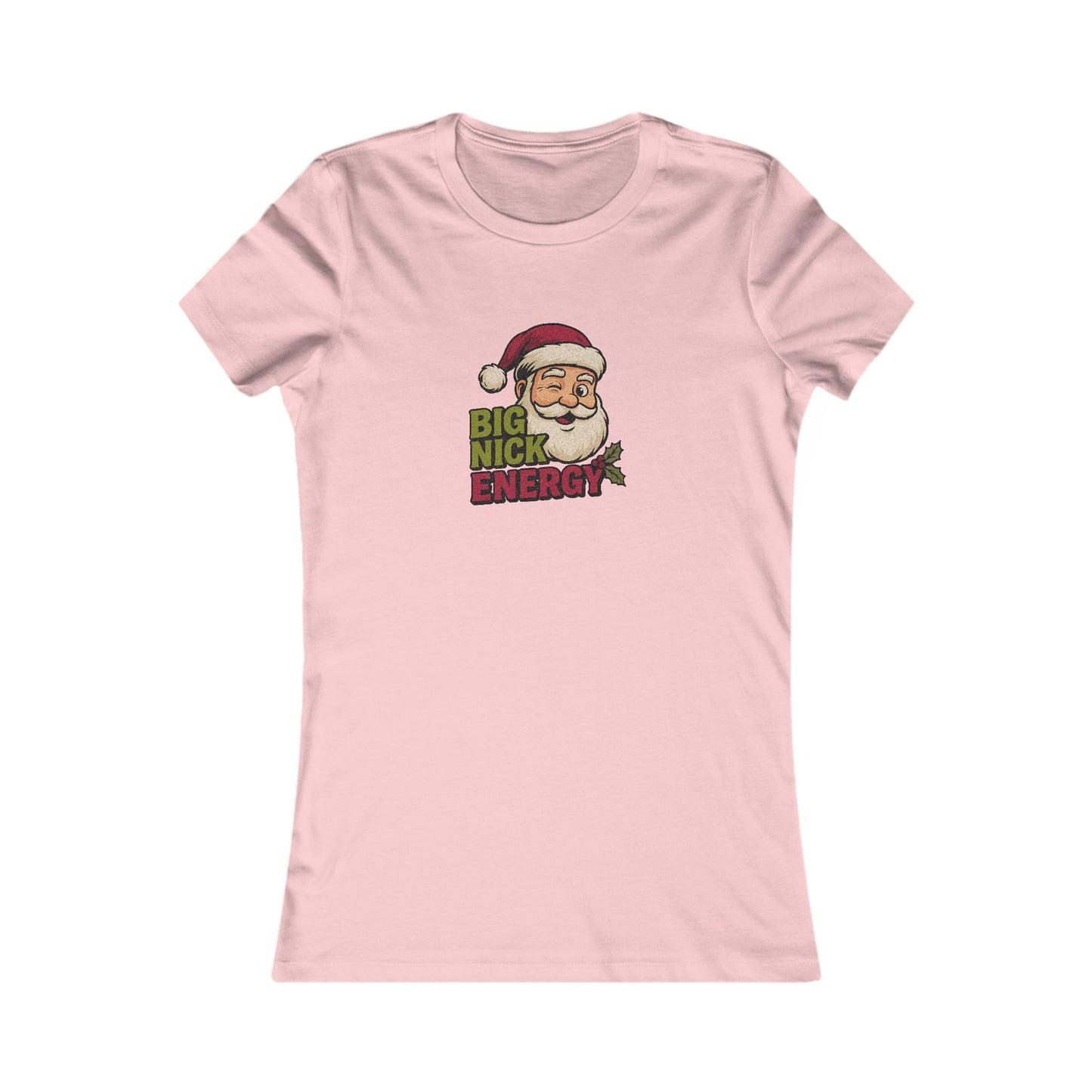 Big Nick Energy — Retro Santa Christmas Women's Tee (Light)