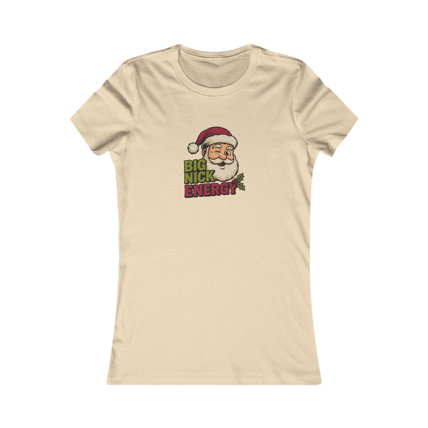 Big Nick Energy — Retro Santa Christmas Women's Tee (Light)