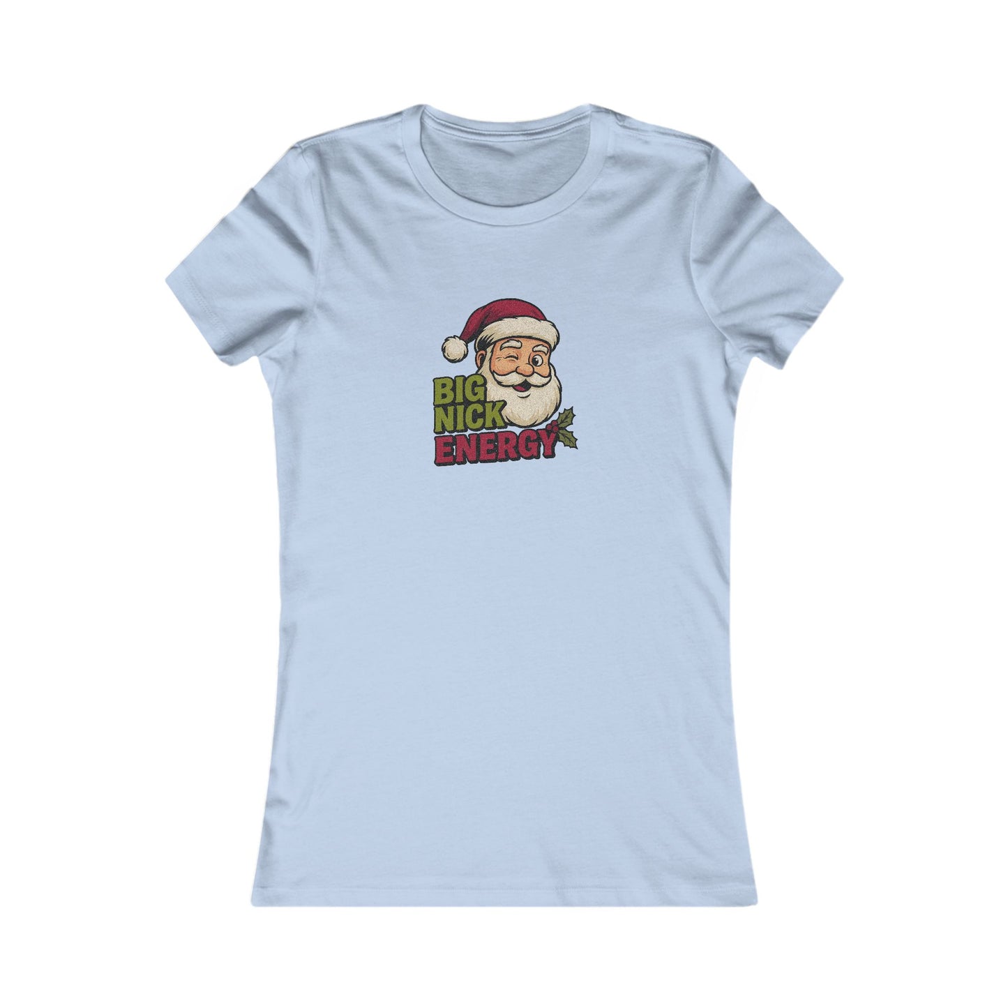 Big Nick Energy — Retro Santa Christmas Women's Tee (Light)
