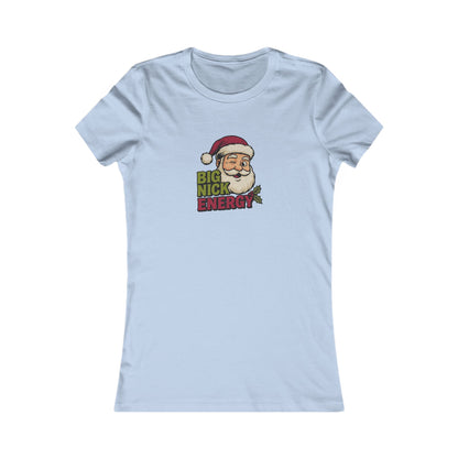 Big Nick Energy — Retro Santa Christmas Women's Tee (Light)