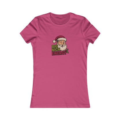 Big Nick Energy — Retro Santa Christmas Women's Tee (Light)