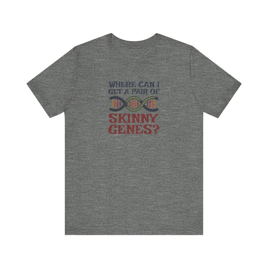 Pair of Skinny Genes (Colorful) — Retro Graphic Tee (Light)