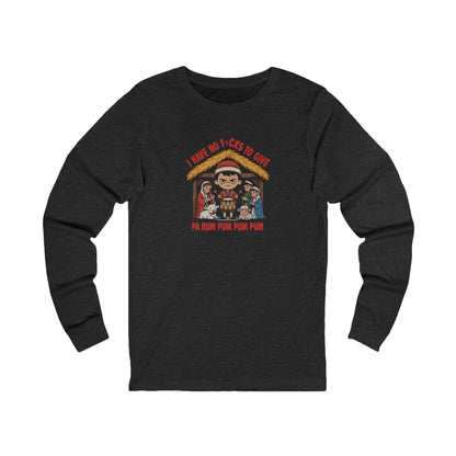 I Have No F*cks to Give — Little Drummer Boy Retro Long Sleeve (Dark)