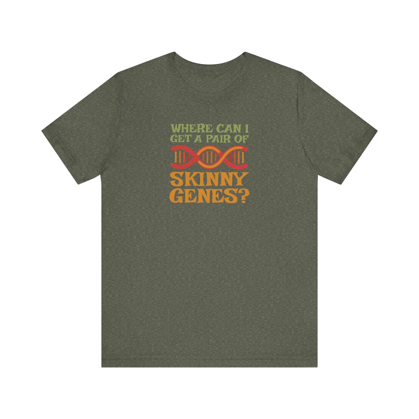 Pair of Skinny Genes (Colorful) — Retro Graphic Tee (Dark)