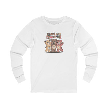 Bears Are Terrifying (Cute Remix) — Retro Long Sleeve (Light)