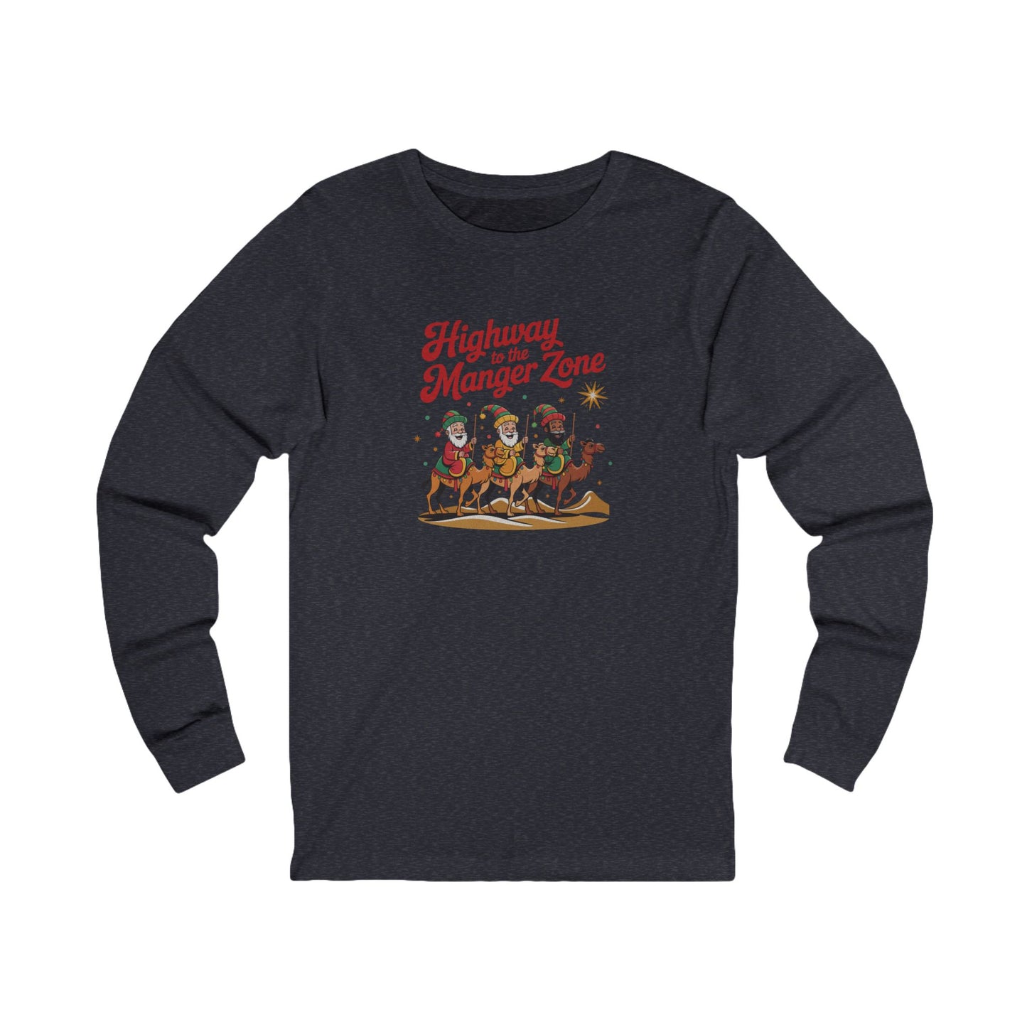 Highway to the Manger Zone — Top Gun Christmas Long Sleeve (Dark)