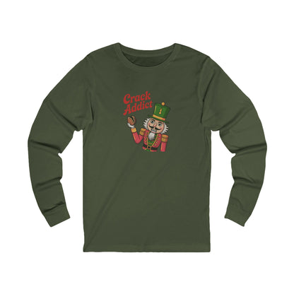 Crack Addict Nutcracker — Vintage Christmas Long Sleeve (Dark)