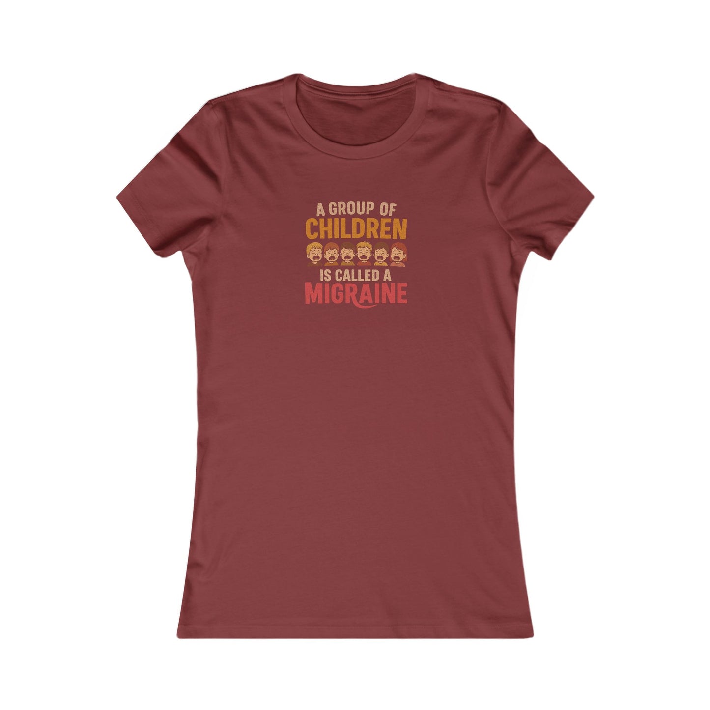 A Group of Children is Called a Migraine — Retro Women's Tee (Dark)