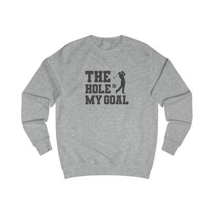 The Hole Is My Goal — Golf Silhouette Retro Sweatshirt (Light)