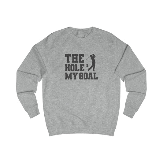 The Hole Is My Goal — Golf Silhouette Retro Sweatshirt (Light)