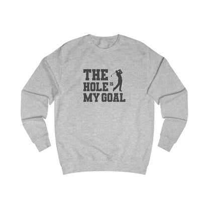 The Hole Is My Goal — Golf Silhouette Retro Sweatshirt (Light)