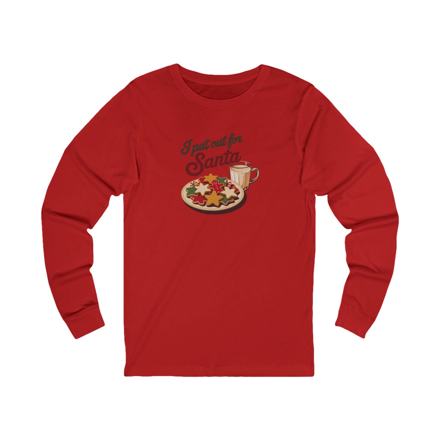 I Put Out for Santa — Retro Christmas Cookies Long Sleeve (Light)
