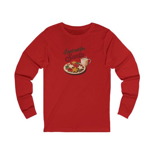 I Put Out for Santa — Retro Christmas Cookies Long Sleeve (Light)