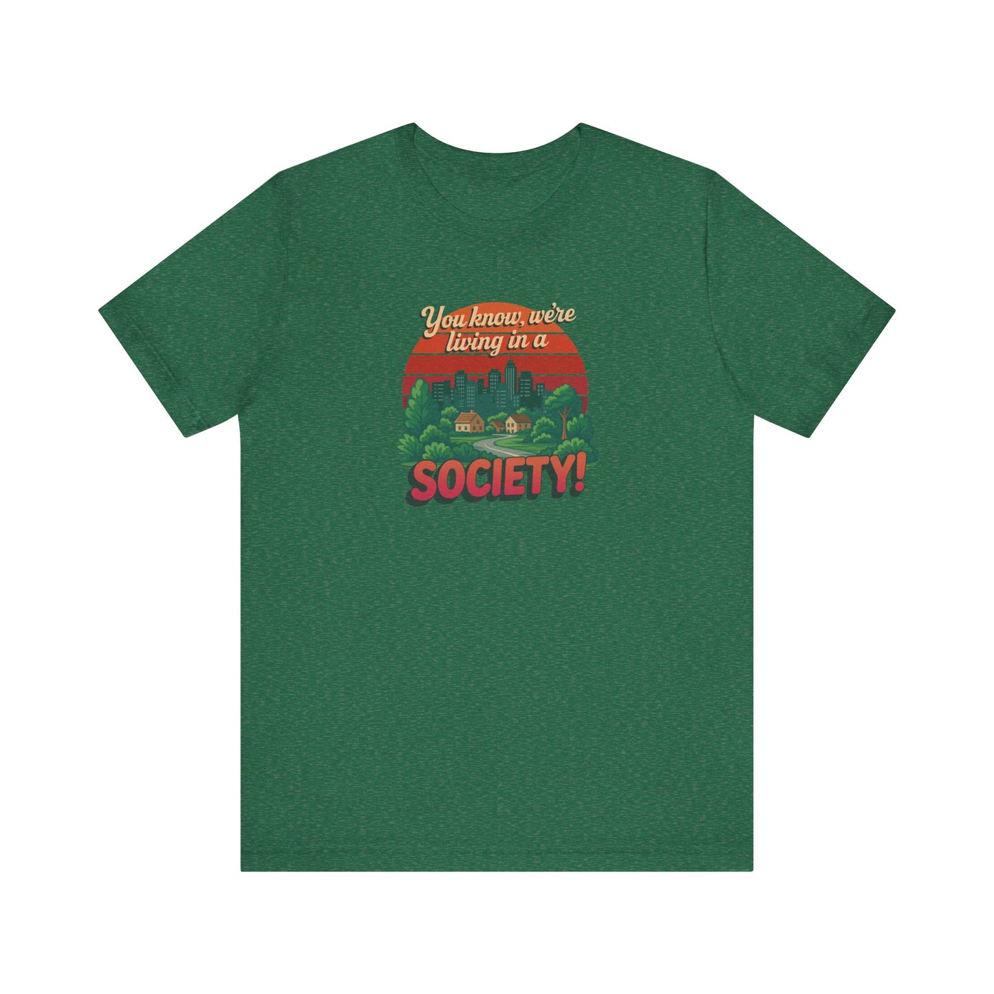 We’re Living in a Society! — Seinfeld Retro Tee (Dark)