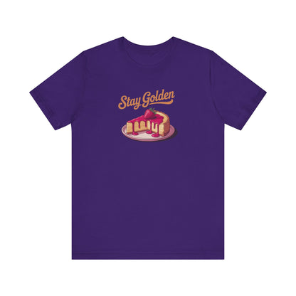 Stay Golden — Retro Cheesecake Graphic Tee (Dark)