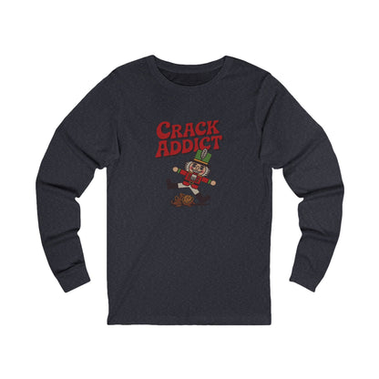 Crack Addict Nutcracker (Unhinged Remix) — Retro Long Sleeve (Dark)