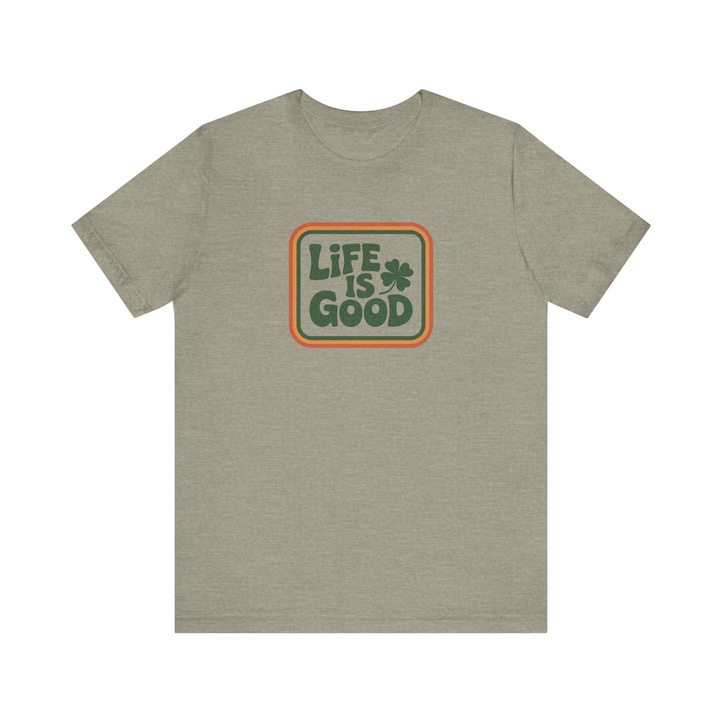 Life Is Good, Shamrock Style — St. Patrick’s Retro Tee (Light)