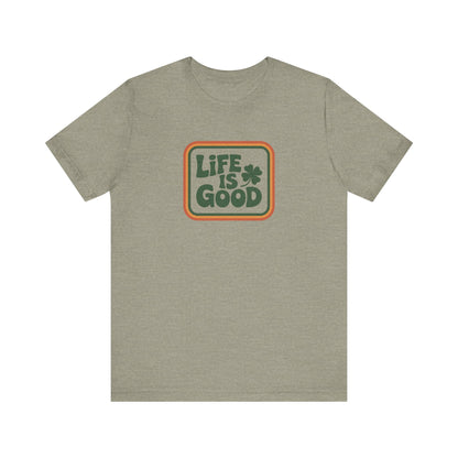 Life Is Good, Shamrock Style — St. Patrick’s Retro Tee (Light)