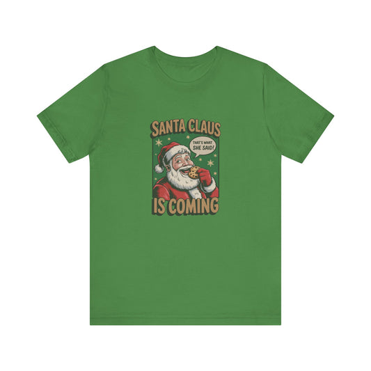 Santa Claus is Coming — Vintage Christmas Tee (Light)