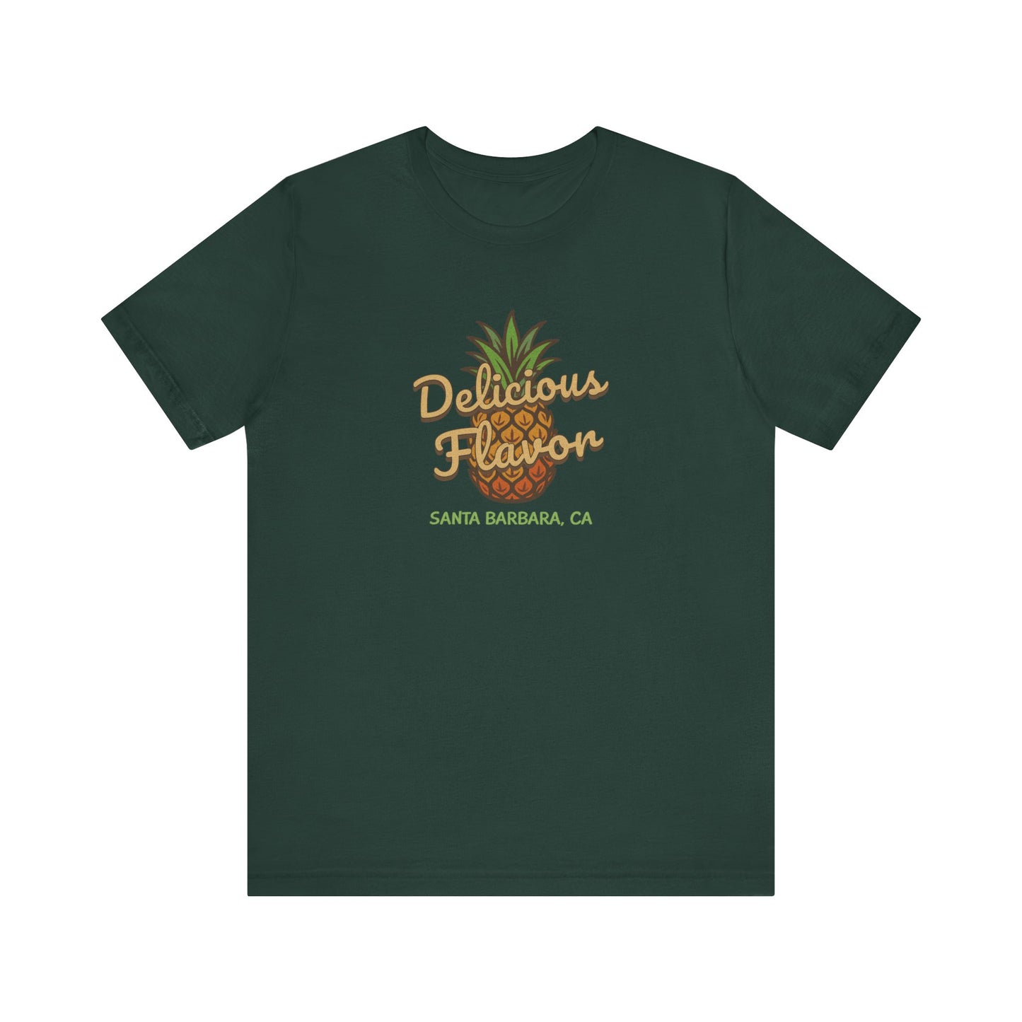 Delicious Flavor — Santa Barbara Pineapple Retro Tee (Dark)