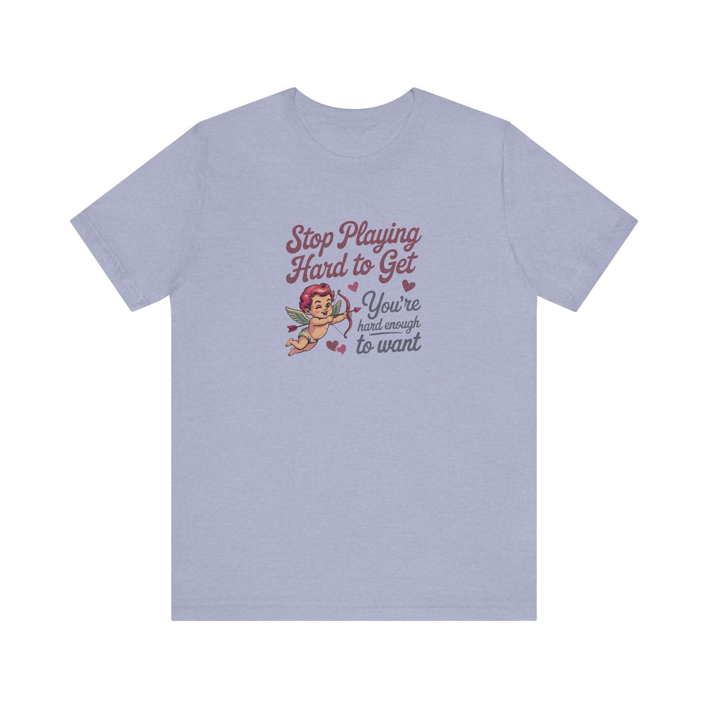 Stop Playing Hard to Get — Retro Cupid Tee (Light)