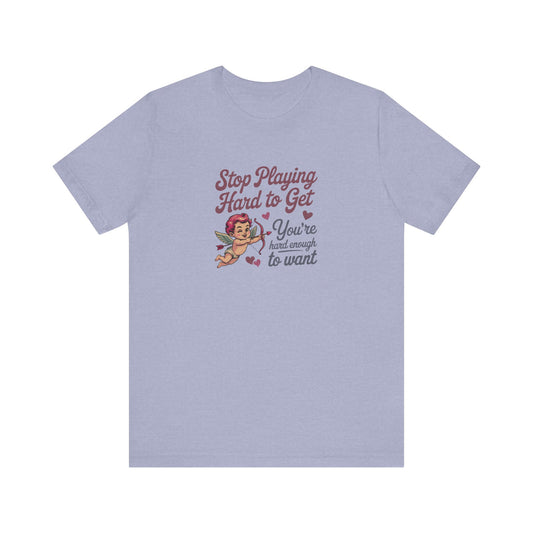 Stop Playing Hard to Get — Retro Cupid Tee (Light)